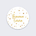 Sticker Naissance Golden Dots