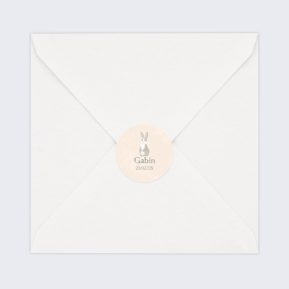Sticker naissance Petit Lapin Après 4