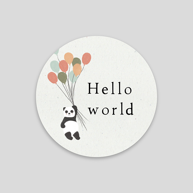 Sticker Naissance panda ballon