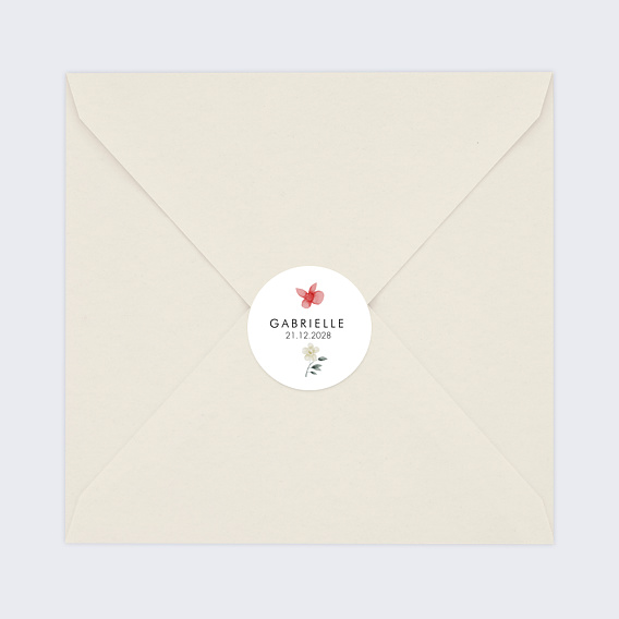 Sticker naissance Printemps fleurie Après 2