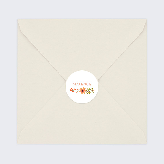 Sticker Naissance Bouquet Printanier