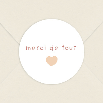 Sticker Naissance Merci Coeur