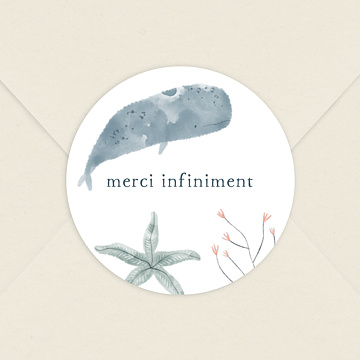 Sticker Naissance Petite Baleine