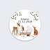 Sticker Naissance Forêt Enchantée