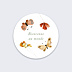 Sticker Naissance Papillon champêtre