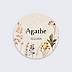 Sticker naissance Fleurs sechées Recto