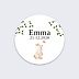 Sticker naissance Lapin de la forêt Recto
