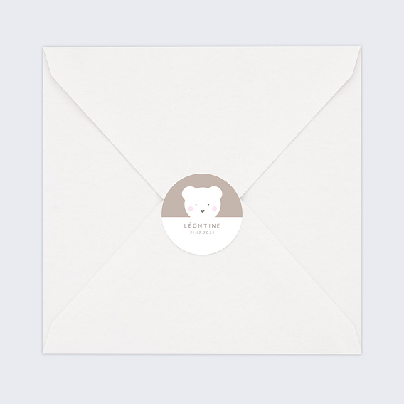 Sticker Naissance Petit Ourson