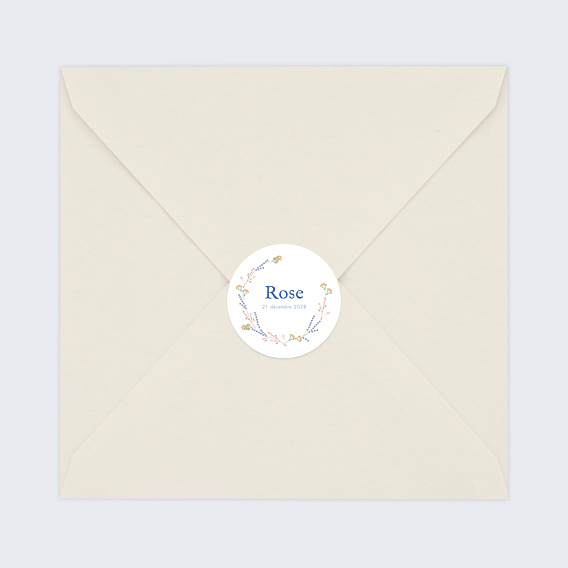 Sticker naissance Couronne Minimaliste Après 4