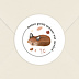 Sticker naissance frise renard