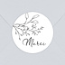 Sticker naissance Merci Plantes