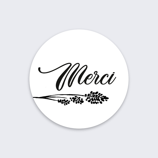 Sticker Naissance Merci Blé Recto