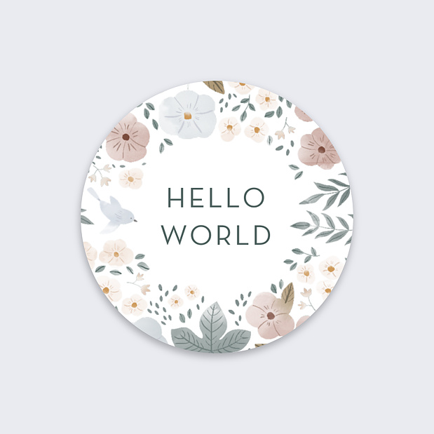 Sticker Naissance Magnolia Recto