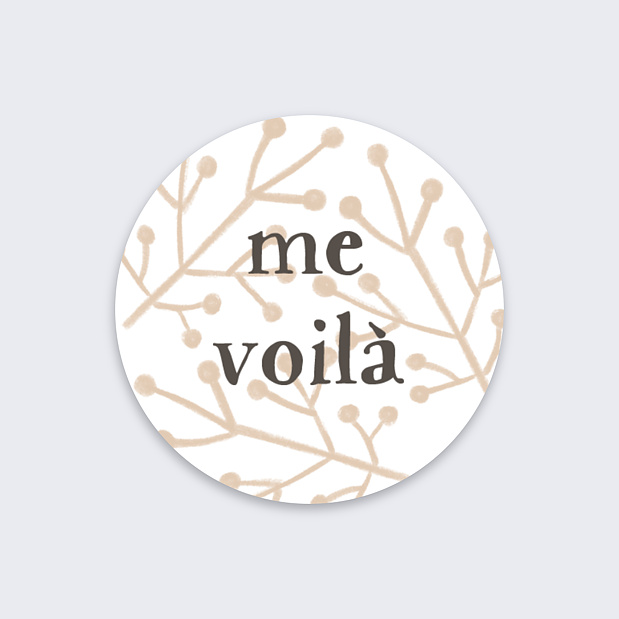 Sticker Naissance Me Voilà Recto