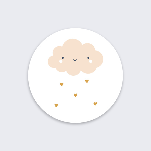 Sticker Naissance Petit Nuage Recto