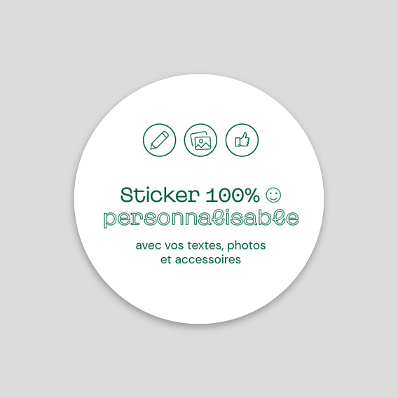 Sticker Personnalisable 100% Personnalisable