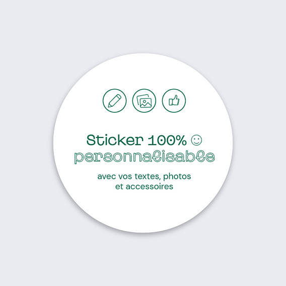 Sticker 100% Personnalisable - Popcarte