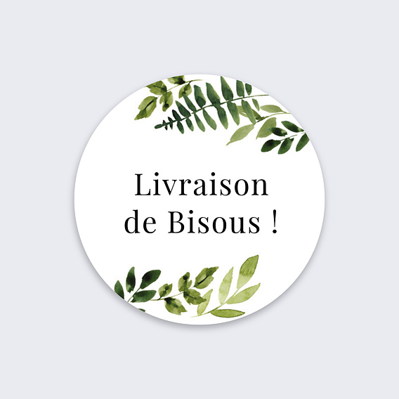 Sticker Personnalisable Aquarelle Botanique