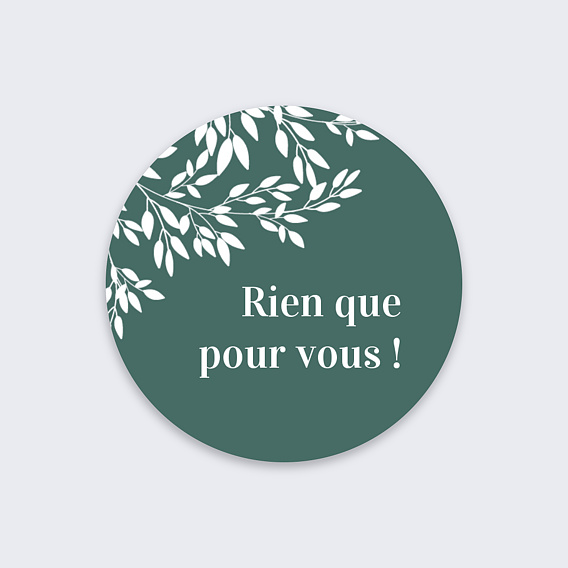 Sticker Paisible à personnaliser - Popcarte