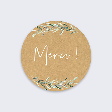 Sticker Personnalisable Lauriers