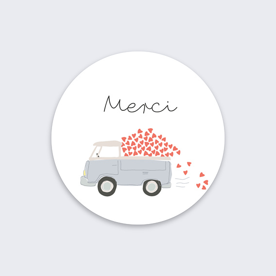  Stickers mariage Camion Recto