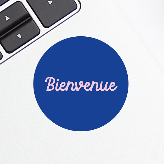 Sticker professionnel Bienvenue Bicolore