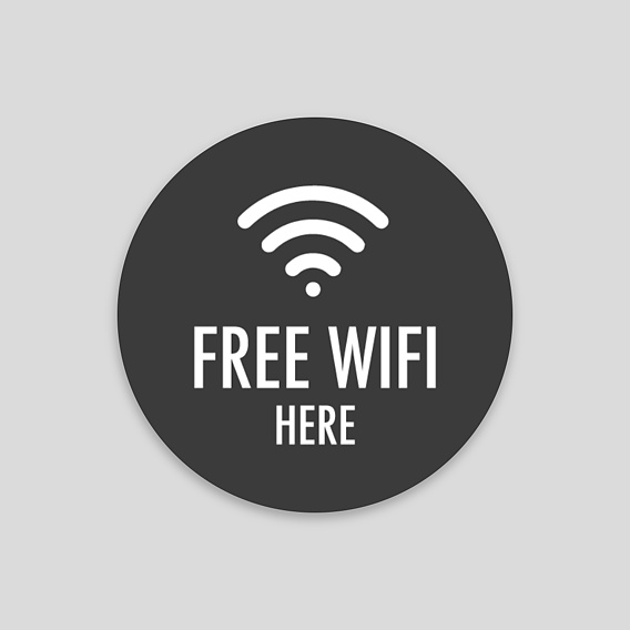 Sticker Professionnel Free wifi