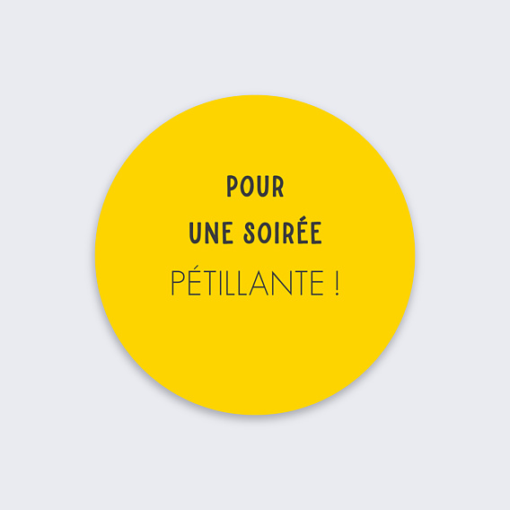 Sticker professionnel Champagne Recto