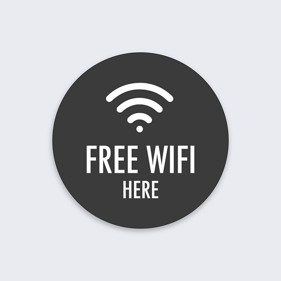 Sticker professionnel Free wifi Recto