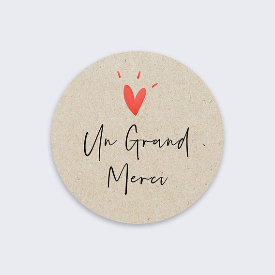 Sticker professionnel Merci Chiné Recto