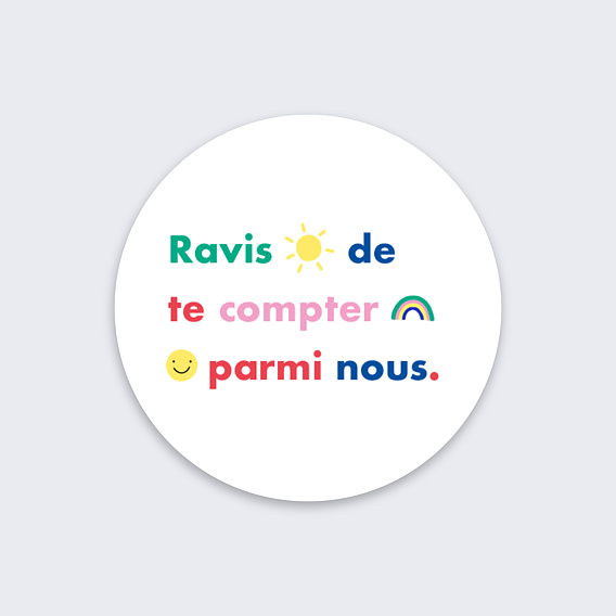 Sticker professionnel Parmi nous Recto