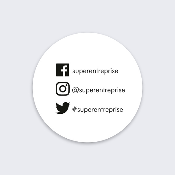 Sticker professionnel Réseaux Sociaux Recto