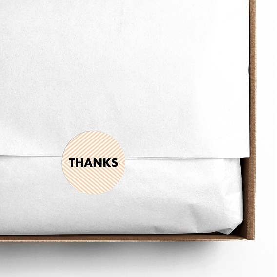 Sticker professionnel Merci Hachures Après 4