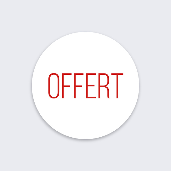 Sticker professionnel Offert Recto