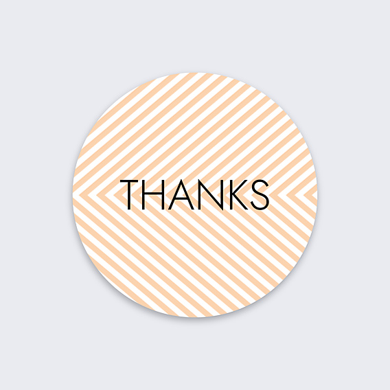 Sticker professionnel Merci Hachures
