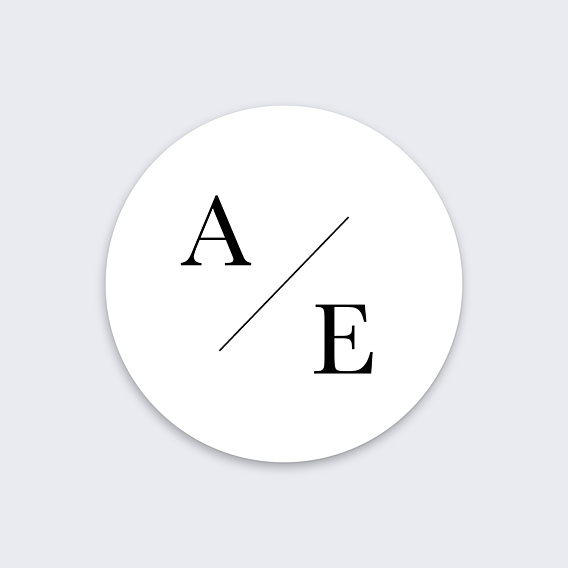 Sticker professionnel Initiales Minimalistes