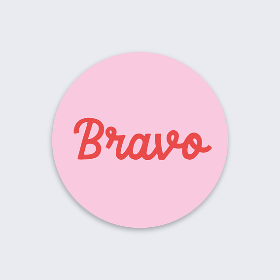Sticker professionnel Bravo Bicolore Recto