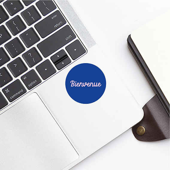 Sticker professionnel Bienvenue Bicolore Après 4