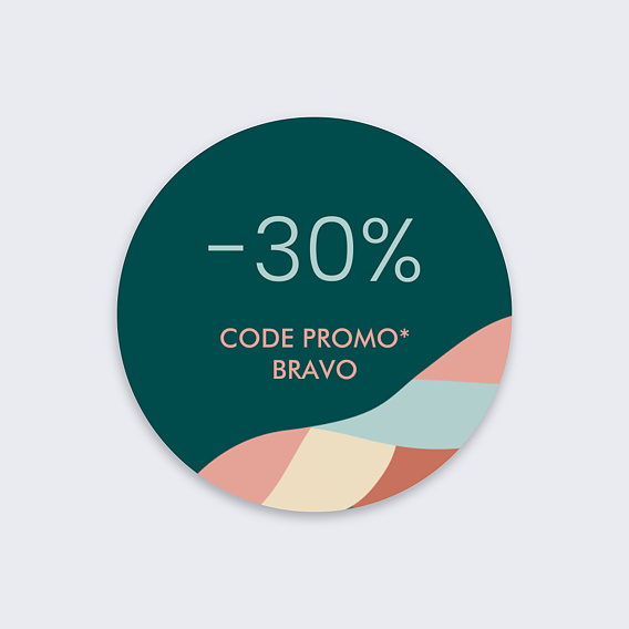 Sticker professionnel Code Promo Recto
