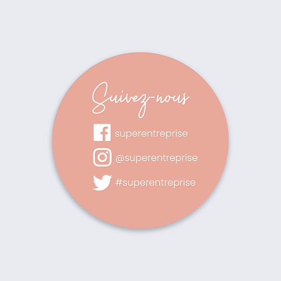 Sticker professionnel Suivez nous