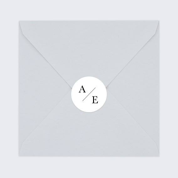 Sticker professionnel Initiales Minimalistes Après 4