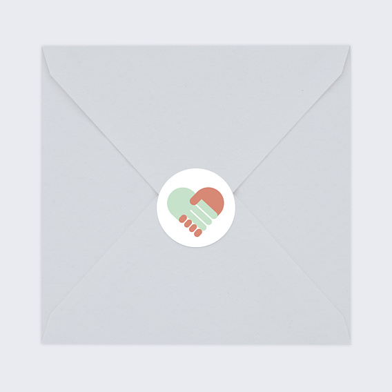 Sticker Professionnel Main Coeur