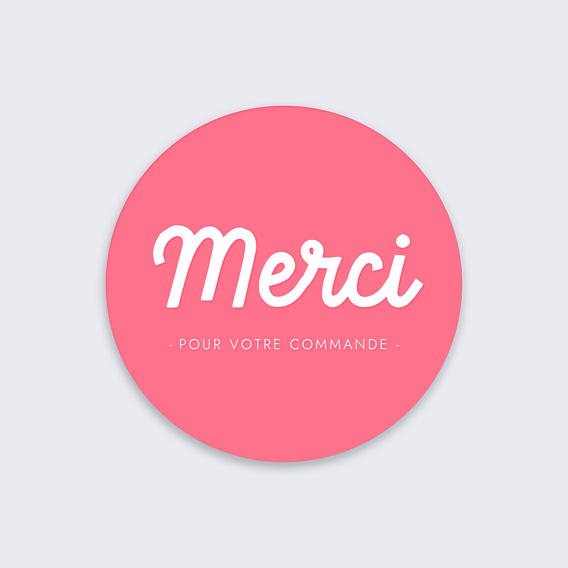 Sticker professionnel Merci Rose
