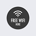 Sticker professionnel Free wifi