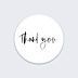 Sticker Professionnel Thank you Calligraphie