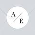 Sticker professionnel Initiales Minimalistes