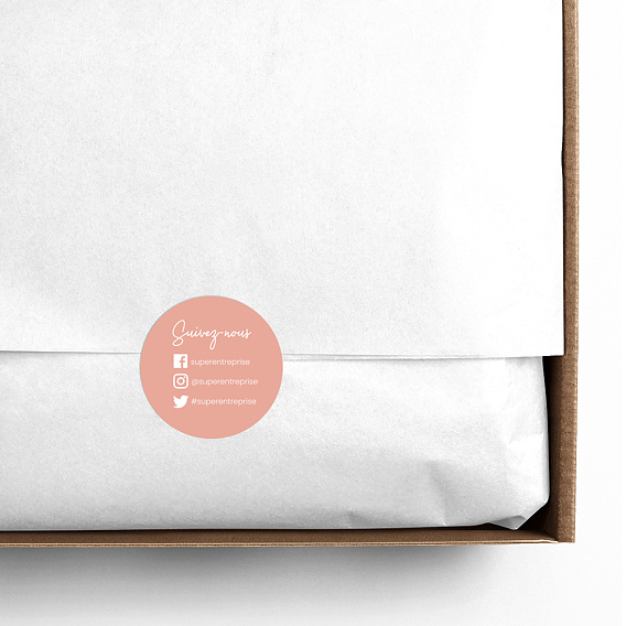 Sticker professionnel Suivez nous Après 4