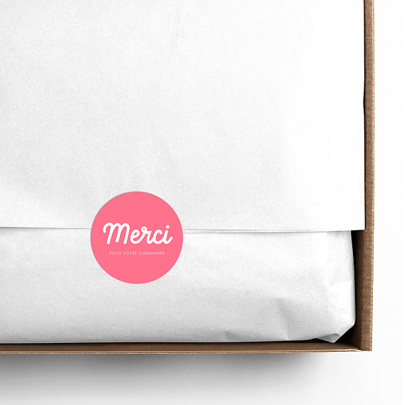 Sticker Professionnel Merci Rose
