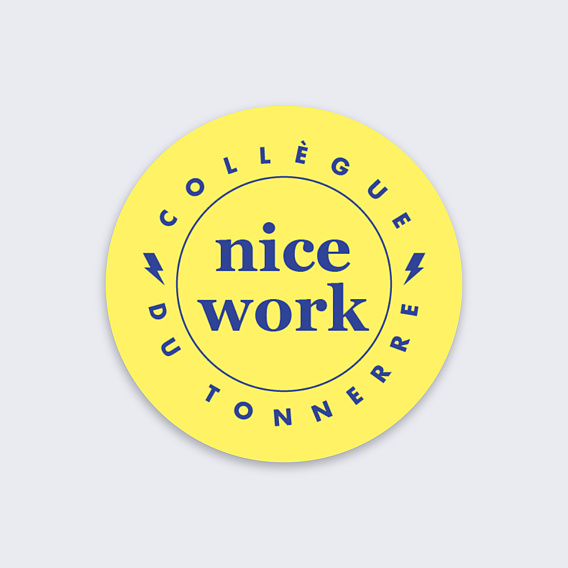 Sticker professionnel Super Collègue Recto