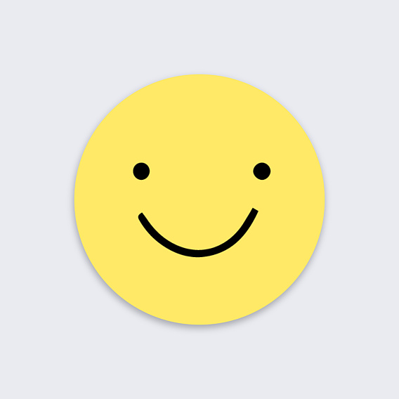 Sticker professionnel Smiley Recto